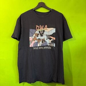 Dog Limited DWA Dogs With Attitude Graphic T-Shirt Black Large NWA Parody USA